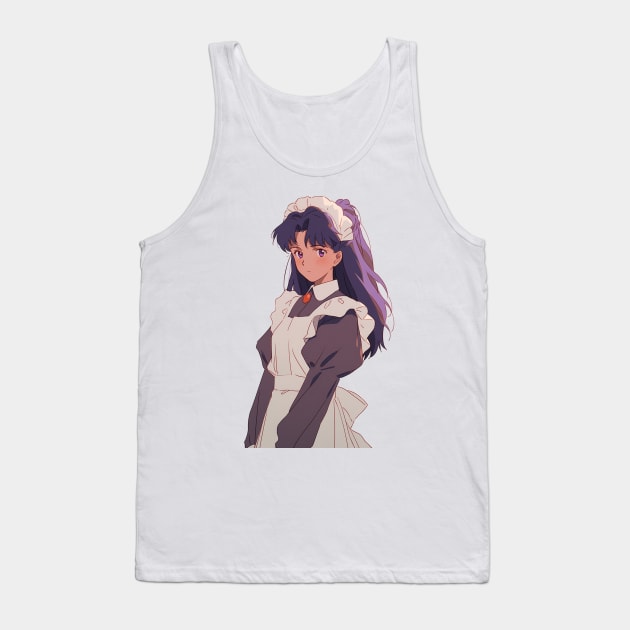 Misato Katsuragi Neon Genesis Evangelion Maid Dress! Tank Top by Graphicvibestore